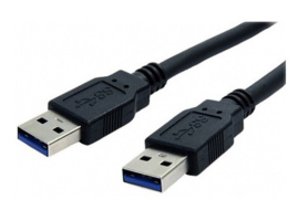 CABLE USB A/ USB A MACHO/MACHO 2M NEGRO