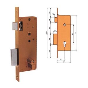 CERRADURA EMBUTIR MADERA GOLPE Y LLAVE