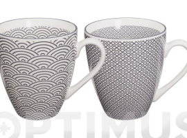 MUG PORCELANA NIPPON GREY (SET 2)