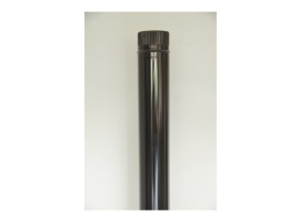 TUBO LISO VITRIFICADO NEGRO CHIMENEA