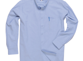 S107 Camisa Oxford, manga larga