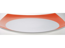 BANDEJA PORCELANA NARANJA 30CM