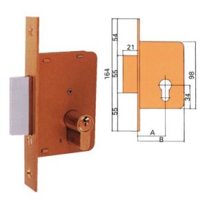 CERRADURA EMBUTIR MADERA LLAVE SOLA