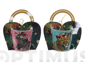 MUG PORCELANA SET REGALO ANIMAL