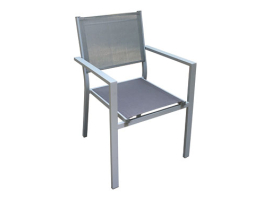 SILLON ALUMINIO TEXTILENE GRIS