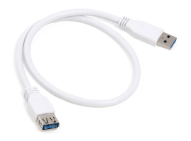 CABLE USB A/ USB A MACHO/HEMBRA 0,5M BLANCO