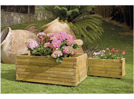 JARDINERA MADERA RECTANGULAR GAIA + GEOTEXTIL