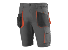 BERMUDA ALGODON POLIESTER TOP RANGE GRIS / NARANJA