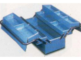 CAJA HERRAMIENTAS METAL AZUL 4 COMPARTIMIENTOS